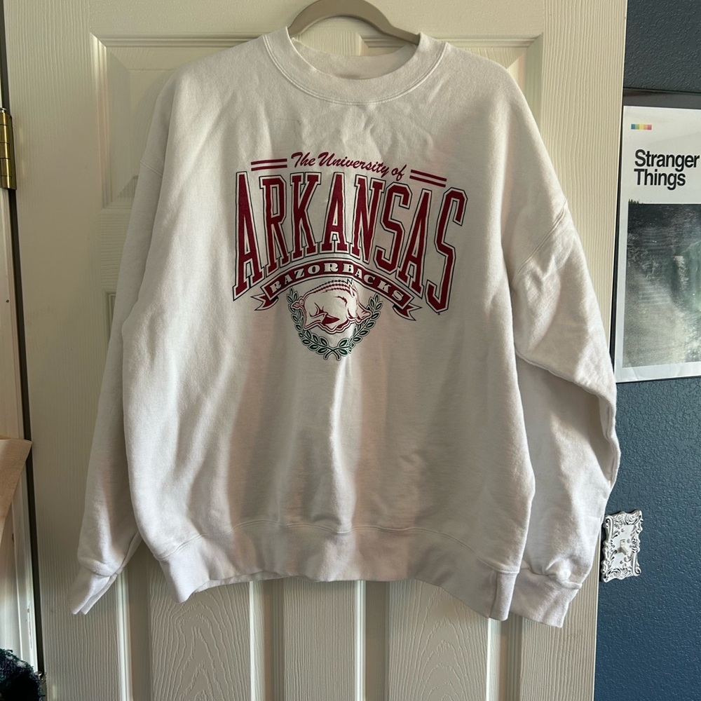 University of Arkansas White Sweatshirt
